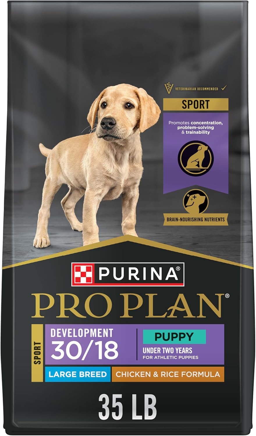 Purina Pro Plan Large Breed Puppy Chicken & Rice Dry Dog Food – 35 lb Bag
