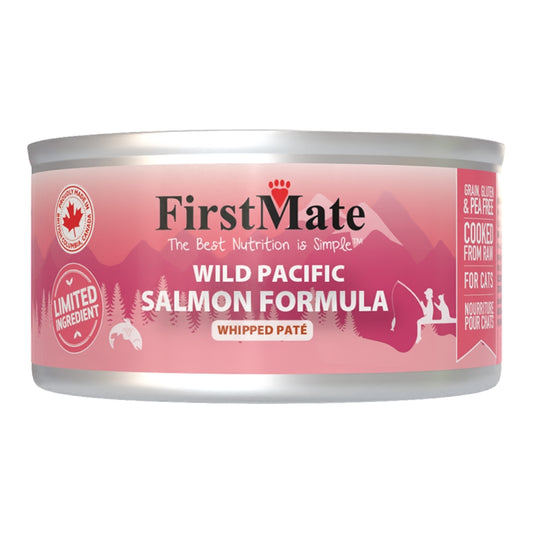 FirstMate Grain-Free Wild Salmon Cat Food Pâté – 5.5oz Cans (Case of 24)