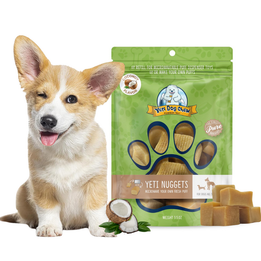Yeti Coconut Flavored Refill Nuggets Natural Yak Cheese Treats For Puff and Play Dog Toy