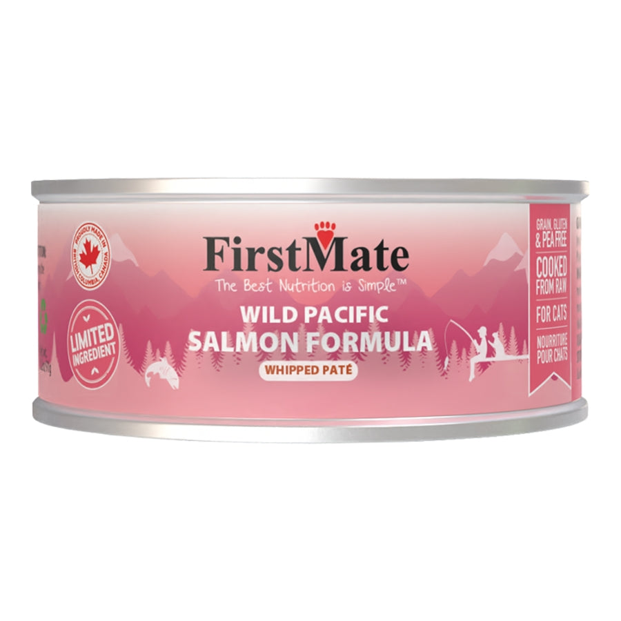 FirstMate Grain-Free Wild Salmon Wet Cat Food (Pâté) – 3.2oz Cans (Case of 24)