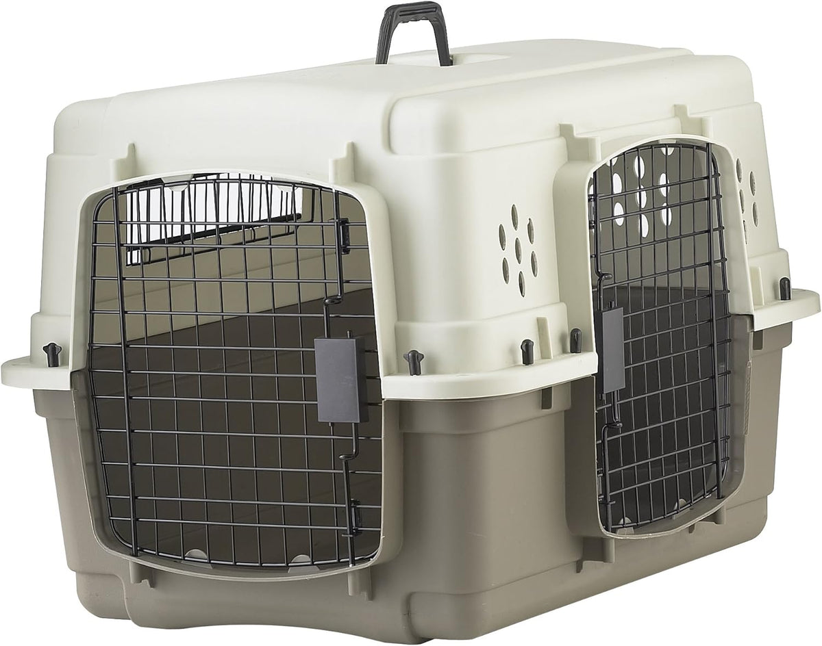 Pet Lodge® Two Door Dog Crate | Designed for Air Transport | Dog Kennel | Easy to Clean Crate for Pets