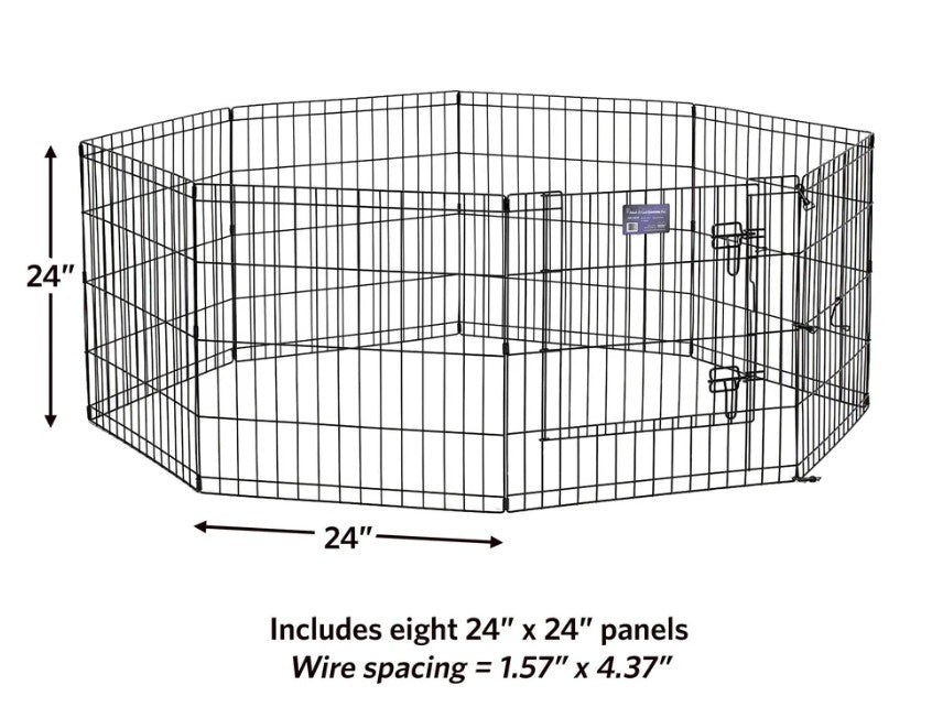Midwest Contour Exercise Pen – Black – 24"