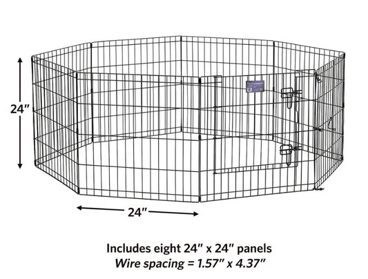 Midwest Contour Exercise Pen – Black – 24"