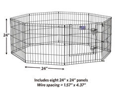 Midwest Contour Exercise Pen – Black – 24"