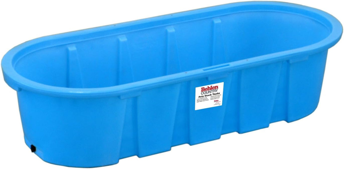 Behlen® Round-End Poly Stock Tank – 300 Gallons (8' x 3' x 2')