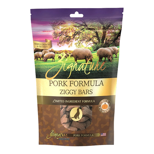 Zignature Dog Ziggy Bar Grain-Free Pork Formula Treats – 12 oz