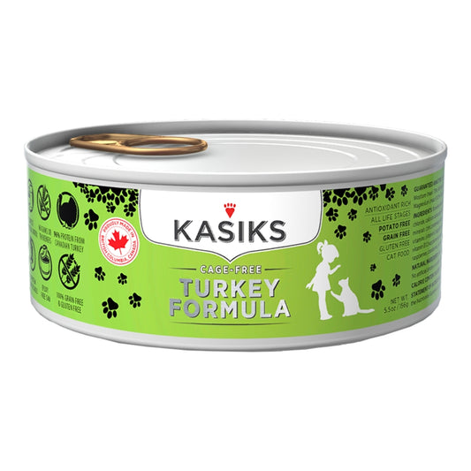 FirstMate Kasiks Grain-Free Turkey Wet Cat Food (Pâté) – 5.5 oz Can (Single)
