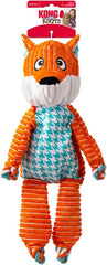 KONG Floppy Knots – Fox (Extra Large) – No-Stuffing Squeaky Rope & Plush Dog Toy