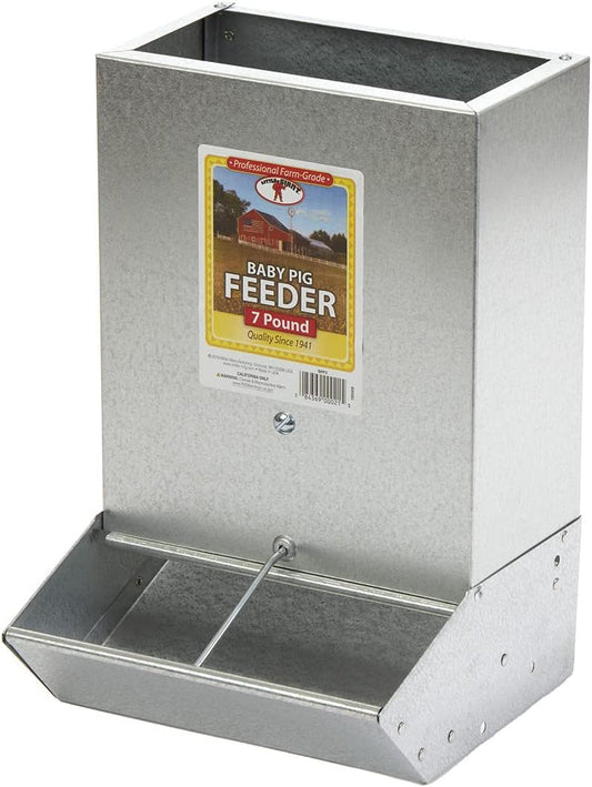 Little Giant® 2-Hole Baby Pig Feeder – Durable Galvanized Piglet Feeder