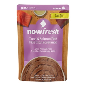 NOW FRESH CAT GRAIN FREE SENIOR TUNA & SALMON PATE 2.5OZ, 24 PACK