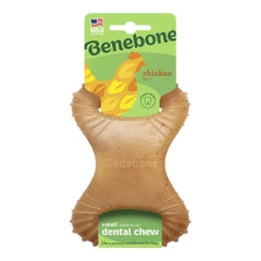 Benebone Dental Durable Dog Chew Toy for Aggressive Chewers, Real Chicken, Made in USA