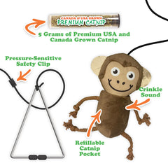 SMARTERPAW Meowijuana Door Jam 'n' Funky Monkey Catnip Toy