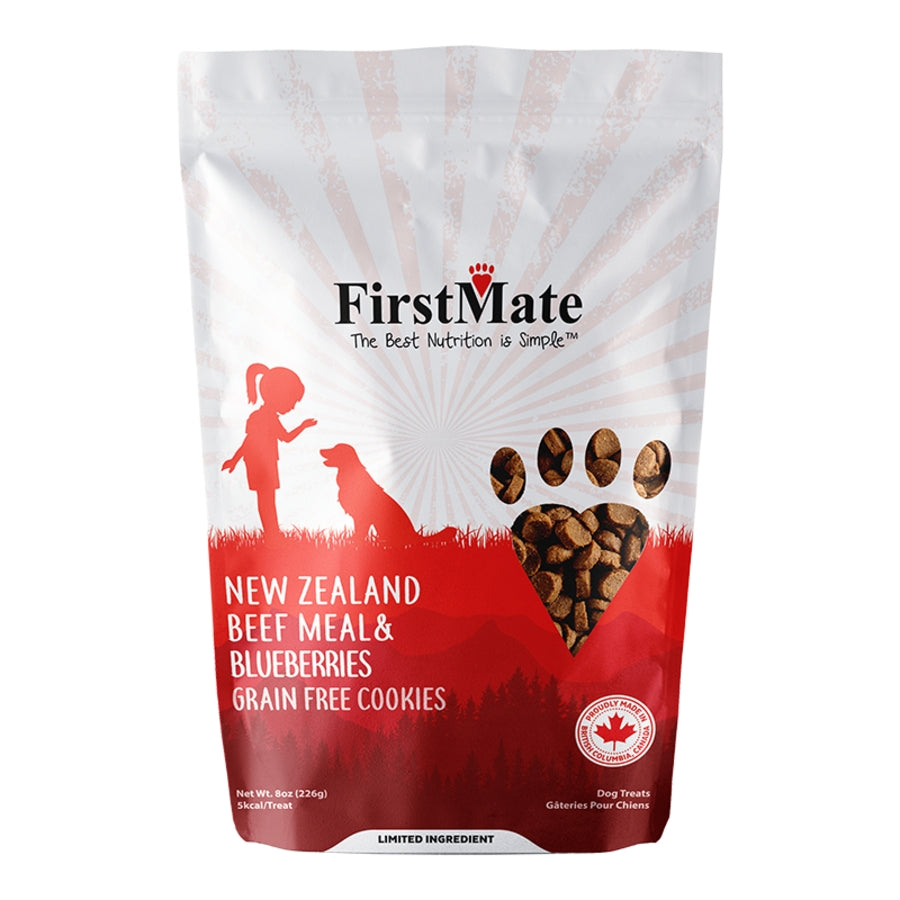 FirstMate Grain-Free Beef & Blueberry Dog Treats – Biscuit Style