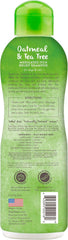 TropiClean Oatmeal Dog Shampoo for Itchy Skin Relief, Soothing Medicated Itch Relief, with Vitamin E, Puppy Safe, Made in USA, Cat Friendly, 20 oz.