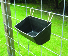 Little Giant® 11" Fence Feeder with Clips – Durable Plastic Feed Trough for Livestock