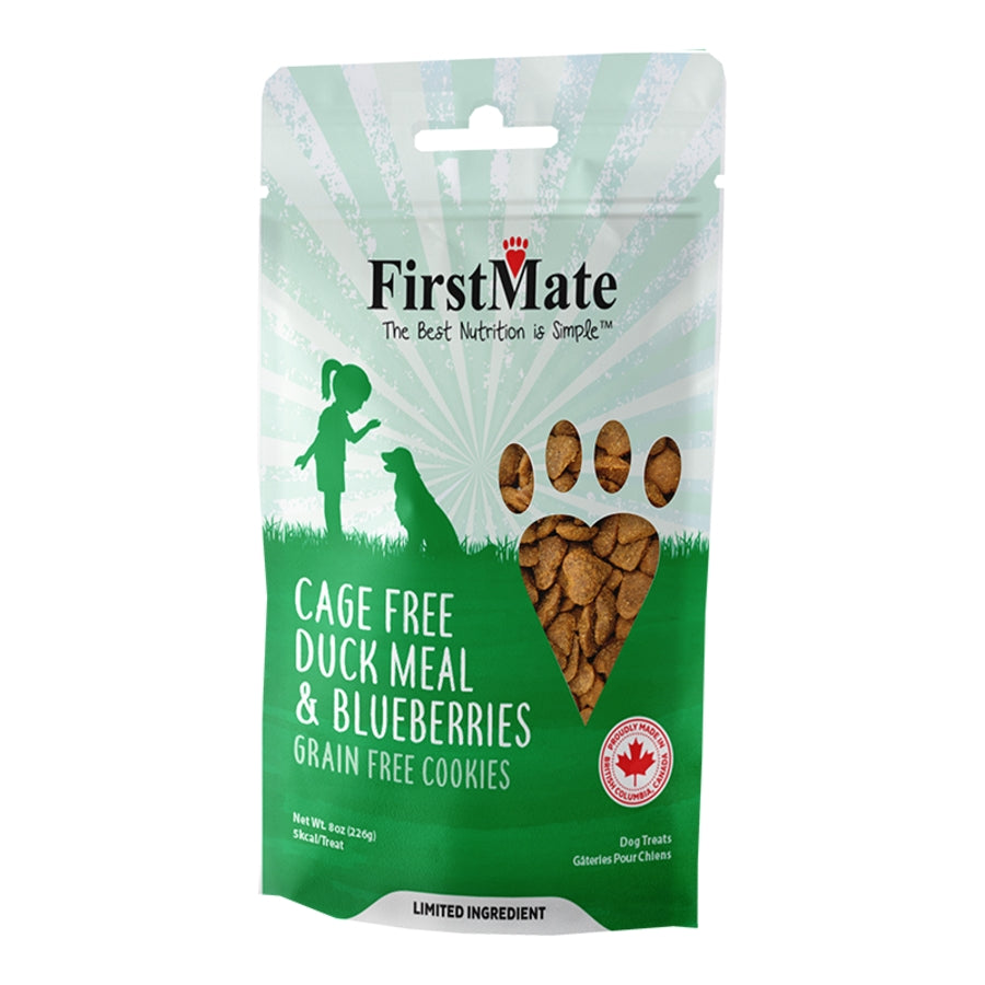 FirstMate Grain-Free Duck & Blueberry Dog Treats – Biscuit Style
