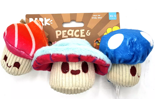 Bark Alice’S Magic Mushrooms Dog Toy Extra Small / Small