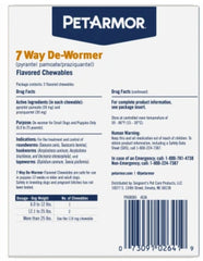 PETARMOR 7 Way De-Wormer for Medium &amp; Large Dogs – Chewable Tablets