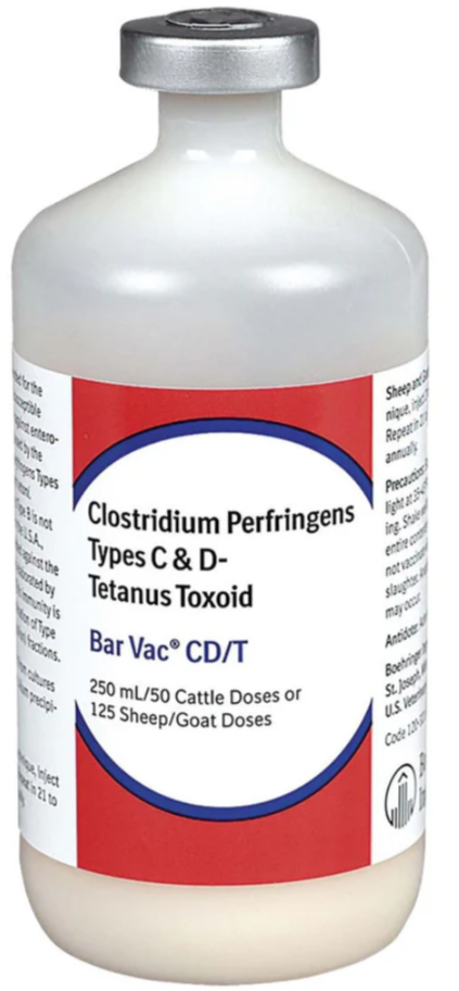 Bar-Vac® CD/T – Enterotoxemia & Tetanus Vaccine for Sheep, Goats, and Cattle