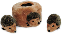 ZippyPaws Burrow - Interactive Dog Toys for Boredom - Hide and Seek Dog Toys, Colorful Squeaky Dog Toys for Small & Medium Dogs, Plush Dog Puzzles - Hedgehog Den