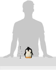 Strong 'N Silent Penguin Silent Squeak Plush Dog Toy, Chew Guard Technology - Black/White, Medium