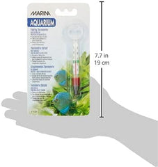 Marina Floating Thermometer for Betta Fish Tank with Suction Cup, Aquarium Thermometer
