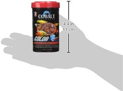 Cobalt Aquatics Color Enhancing Blue Flakes with Probiotics - Ideal for Tropical Fish - Enhances Health &Colors - Perfect for Fish Aquariums