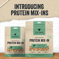 Vital Essentials Freeze Dried Raw Protein Mix-in Dog Food Topper, Salmon Mini Nibs Topper for Dogs, 18 oz