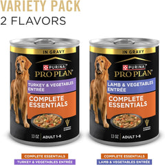 Purina Pro Plan Lamb & Turkey Wet Dog Food Variety Pack – 12 Pack 13 oz Cans