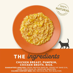 Applaws Natural Wet Cat Food – Chicken Breast with Pumpkin in Broth (24 x 5.5 oz Cans)
