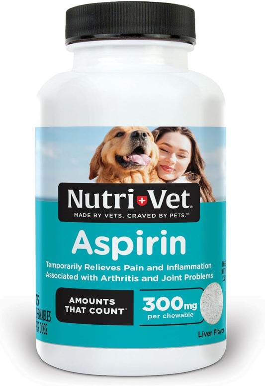 Nutri-Vet® Aspirin Chewable Tablets for Dogs – Pain Relief & Anti-Inflammatory Support