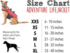 ZippyPaws Adventure Dog Life Jacket - Dog Life Vest for Swimming & Boating, Fits Small Pets, Lightweight Dog Flotation Device for Water Safety, Padded Handle, Adjustable Fit, 33-40" - X-Large, Red