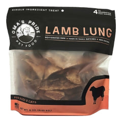 Omas Pride Dehydrated Lamb Lung Dog & Cat Food, 1 Count (Pack of 1)