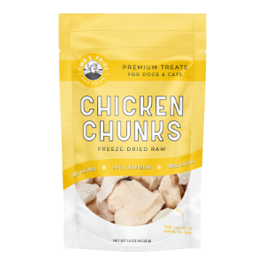 OMA'S PRIDE DOG FREEZE-DRIED CHICKEN BREAST CHUNKS &  CHICKEN HEARTS 1.5OZ