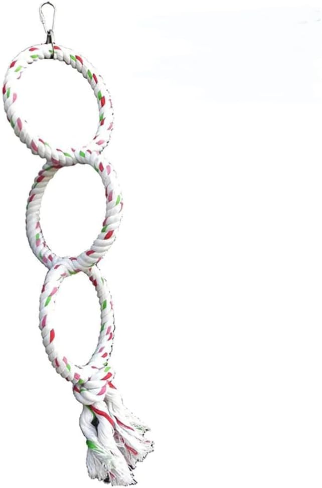 A&E Cage Company Triple Ring Rope Swing, 0.55" x 5.12" x 19.69" Rope