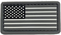 Boss Dog Tactical Rubber Hook-Backed Patch for Boss Tactical Collars, Grey USA Flag