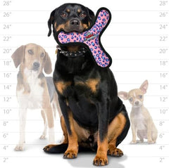 TUFFY - Tuffy`s Dog Toys Ultimate Bowmerang Pink Leopard Chew Toy
