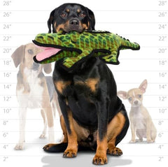 TUFFY - World's Tuffest Soft Dog Toy - Ocean Alligator-Squeakers - Multiple Layers. Made Durable, Strong & Tough. Interactive Play (Tug, Toss & Fetch). Machine Washable & Floats. (Regular)