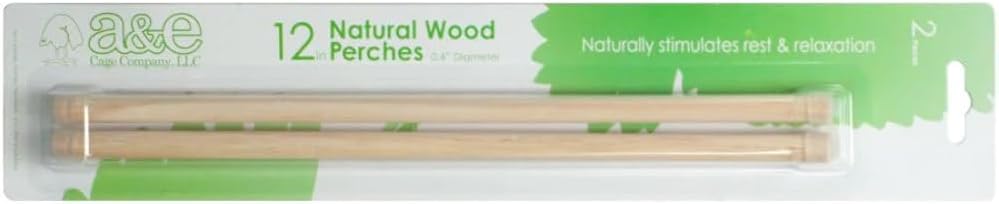 A&E Cage Company 52401222: Perch Replacement Wood 12In/2Pk