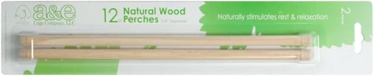 A&E Cage Company 52401222: Perch Replacement Wood 12In/2Pk