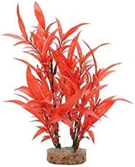 Fluval Aqualife Intense Red Hygrophilia Plant, Plastic Aquarium Plant Decoration