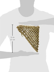 PENN-PLAX Reptology Lizard Lounger Corner Triangle – 100% Natural Seagrass Fiber – Great for Bearded Dragons, Anoles, Geckos, Iguanas, and Other Reptiles