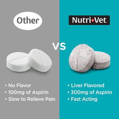 Nutri-Vet® Aspirin Chewable Tablets for Dogs – Pain Relief & Anti-Inflammatory Support