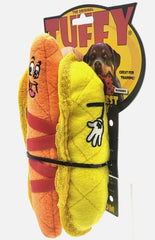 Tuffy Funny Food Hotdog Plush Dog Toy