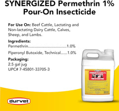 Synergized Permethrin 1% – Broad Spectrum Insect Control for Livestock