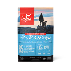 ORIJEN Six Fish Dry Dog Food, Grain Free and Chicken Free Dog Food, Fresh or Raw Ingredients