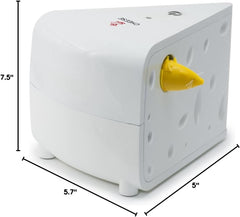 PetSafe Cheese - Interactive, Electronic Cat Toy - Peek-A-Boo Mouse Hunt Game - Hide and Seek for Bored and Anxious Cats - Kitten Teaser Toy - Automated Cat Toy for Cat Enrichment and Exercise