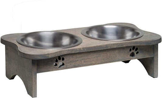 Loving Pets Black Label Modern Raised Diner, Wood