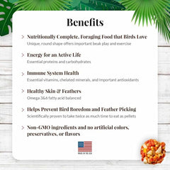 LAFEBER'S Tropical Fruit Nutri-Berries Pet Bird Food, Made with Non-GMO and Human-Grade Ingredients, for Cockatiels Conures Parakeets (Budgies) Lovebirds (Tropical Fruit 10 oz)