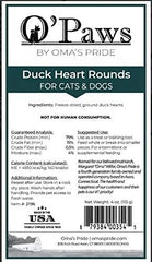 O'Paws Duck Heart Rounds 4oz